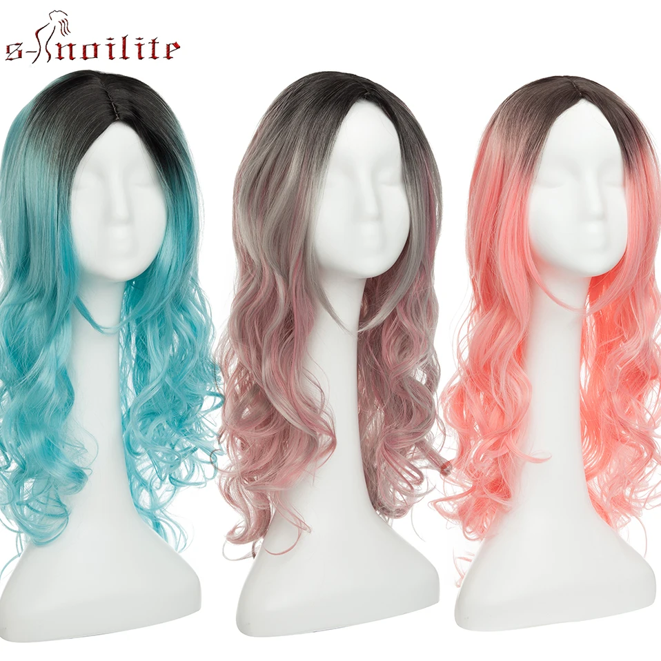 SNOILITE 24'' Ombre Pink Blue Grey Long Wavy Cosplay Wigs Synthetic Heat Resistant Hair Wigs For Women Natural Middle Part Wig
SNOILITE 24'' Ombre Pink Blue Grey Long Wavy Cosplay Wigs Synthetic Heat Resistant Hair Wigs For Women Natural Middle Part Wig
