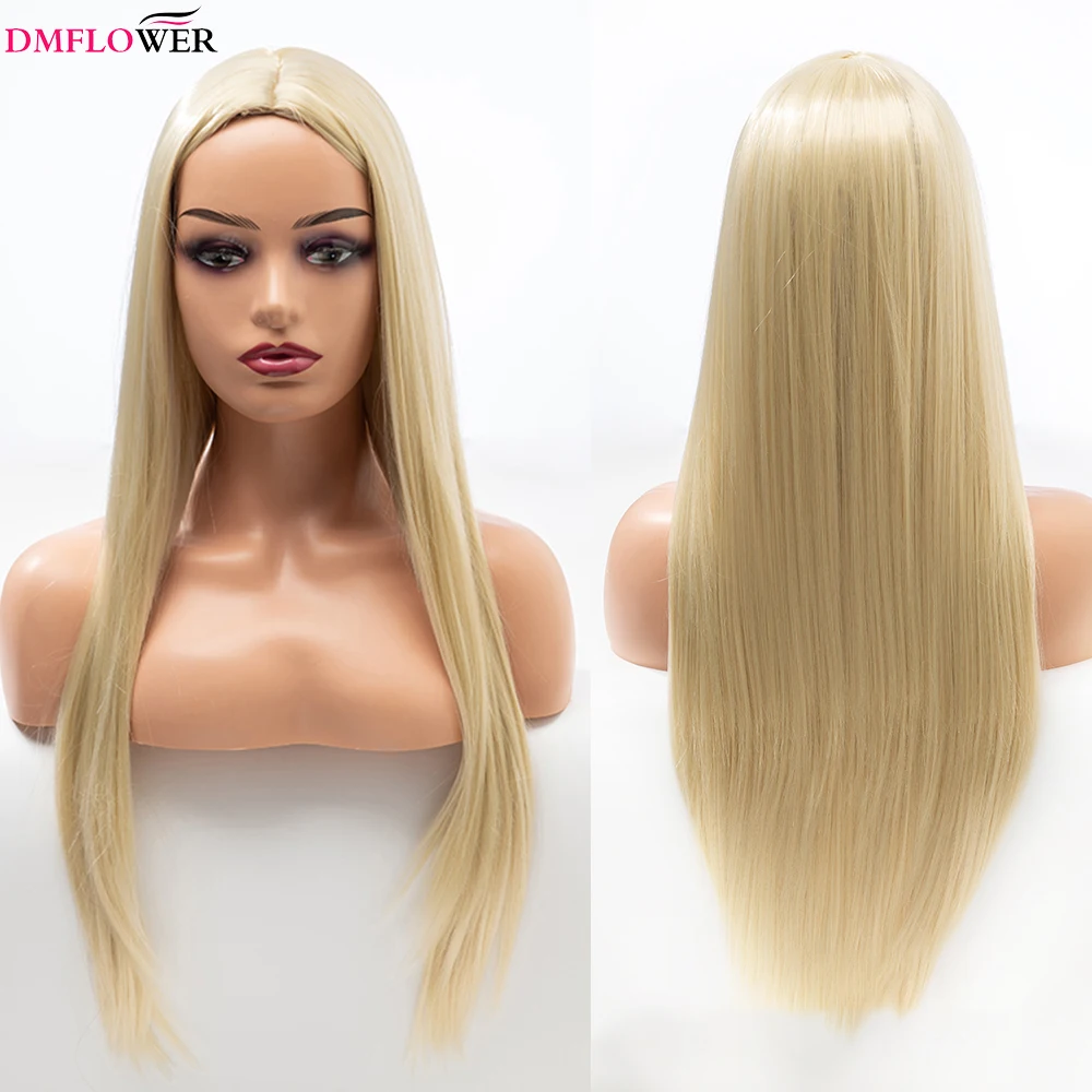 

GEECSKOL OVE-Women's Wig, Long Straight Hair Glowing Golden Brown Cosplay Natural High Temperature Heat Resistant Fiber Hair Wig