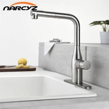 Kitchen Faucets Brushed Nickel Faucets for Kitchen Sink Single Pull Out Spring Spout Mixers Tap Hot Cold Water Tap Crane XT-239
Kitchen Faucets Brushed Nickel Faucets for Kitchen Sink Single Pull Out Spring Spout Mixers Tap Hot Cold Water Tap Crane XT-239