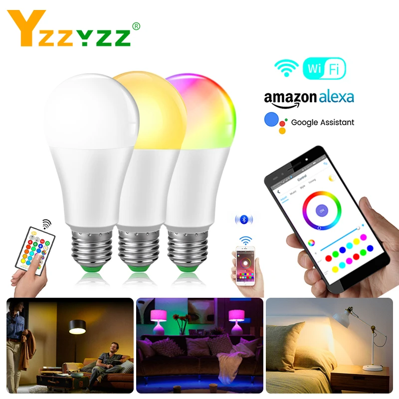 E27 LED Night Light Wifi APP Control Smart Bulb 10W RGBW RGBWW RGB 15W Bluetooth Lamp IR Remote Control Home Lighting AC 85-265V
E27 LED Night Light Wifi APP Control Smart Bulb 10W RGBW RGBWW RGB 15W Bluetooth Lamp IR Remote Control Home Lighting AC 85-265V