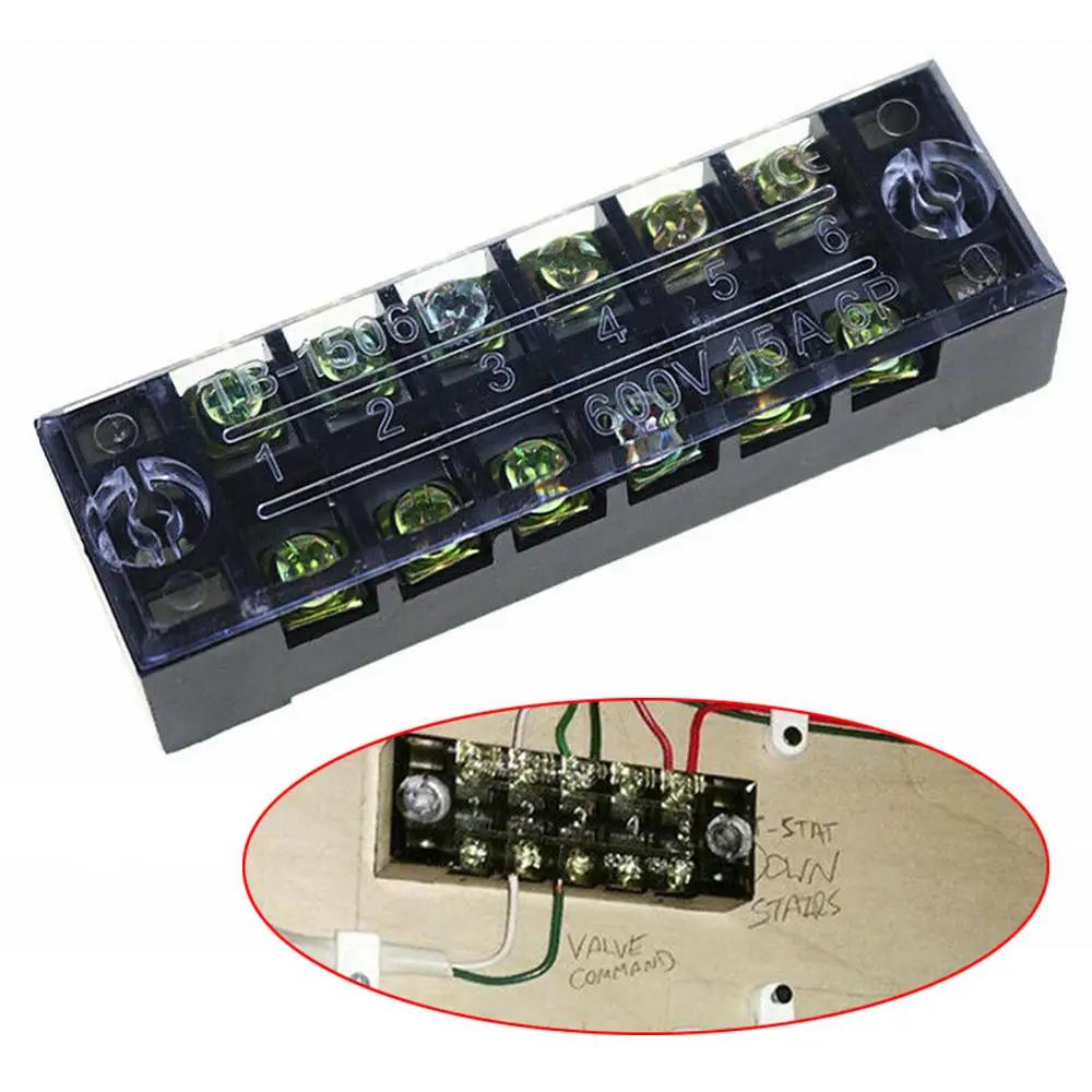 5Pcs TB-1506L Terminal Block 6 Points Auto Marine Power Bus Bar Terminal Block Set 600V 15A 10PCS Connecting Strip
5Pcs TB-1506L Terminal Block 6 Points Auto Marine Power Bus Bar Terminal Block Set 600V 15A 10PCS Connecting Strip