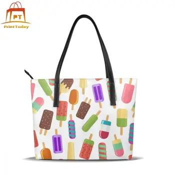 Icecream Handbag Icecream Top-handle Bags Shopping Wide Leather Tote Bag Trend High quality Women Handbags 
Icecream Handbag Icecream Top-handle Bags Shopping Wide Leather Tote Bag Trend High quality Women Handbags