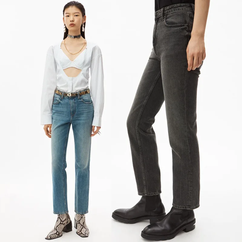 2020 Spring Women's High Waist Straight Tube Cotton Nine Point Ankle-length Pants Jeans A2
2020 Spring Women's High Waist Straight Tube Cotton Nine Point Ankle-length Pants Jeans A2