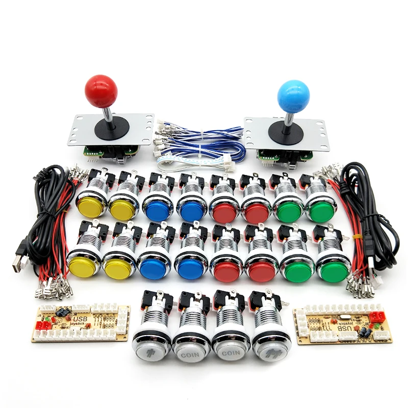 Arcade Joystick DIY Kit Nul Vertraging Arcade DIY Kit 2 Spelers Toetsenbord USB Encoder Om PC SANWA Joystick + LED push Knoppen
Arcade Joystick DIY Kit Nul Vertraging Arcade DIY Kit 2 Spelers Toetsenbord USB Encoder Om PC SANWA Joystick + LED push Knoppen