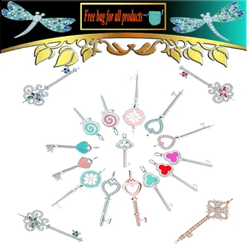 Women Pendant series S925 Jewelry Mini key Pendant accessories Three mosaic leaves Valentine Day gift
Women Pendant series S925 Jewelry Mini key Pendant accessories Three mosaic leaves Valentine Day gift