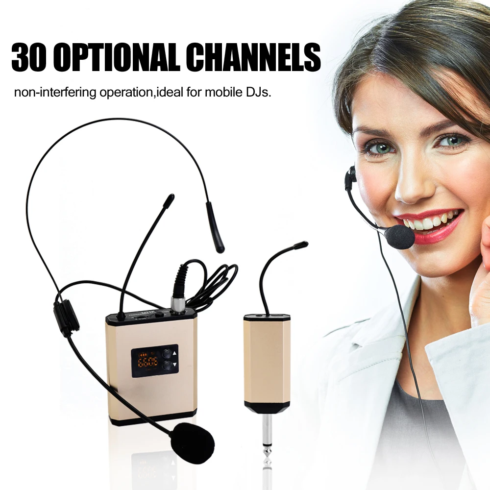 UHF Wireless Headset Portable Recharage Microphone System with Speech Teacher Bodypack Transmitter
UHF Wireless Headset Portable Recharage Microphone System with Speech Teacher Bodypack Transmitter
