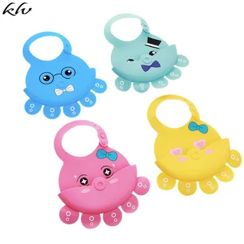Drooling Cute Baby Silicone Rice Pocket Cartoon Octopus Soft Adjustable Saliva Bib 
Drooling Cute Baby Silicone Rice Pocket Cartoon Octopus Soft Adjustable Saliva Bib