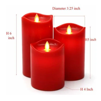 3 Pcs LED Candle Dancing Flame Pillar Candles W / Remote Control Flameless Light
3 Pcs LED Candle Dancing Flame Pillar Candles W / Remote Control Flameless Light