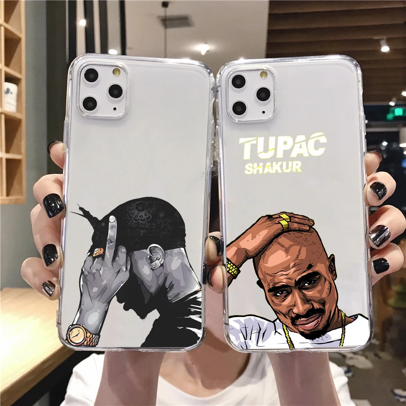 Силиконовый чехол Rapper 2pac для iphone 12pro max SE 5S 6 6S 7 8 plus 12mini XS XR XSMAX 11PRO MAX | Мобильные