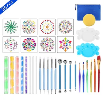 42/38/35/29PCS DIY Mandala Dotting Tools Kit Mandala Stencil Painting Brushes Paint Tray Coloring Rocks Art Tray
42/38/35/29PCS DIY Mandala Dotting Tools Kit Mandala Stencil Painting Brushes Paint Tray Coloring Rocks Art Tray