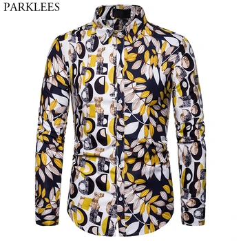 Men's Circle Floral Printed Nightclub Shirt 2019 Fashion Long Sleeve Mens Dress Shirts Slim Fit Party Casual Chemise Homme S-2XL
Men's Circle Floral Printed Nightclub Shirt 2019 Fashion Long Sleeve Mens Dress Shirts Slim Fit Party Casual Chemise Homme S-2XL