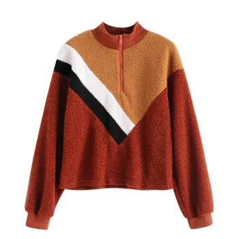 New-coming Autumn Winter Trun-down Pullovers Sweaters Zip Jumper Patchwork Women Sweaters Long Sleeve Korean Style Femme Top
New-coming Autumn Winter Trun-down Pullovers Sweaters Zip Jumper Patchwork Women Sweaters Long Sleeve Korean Style Femme Top