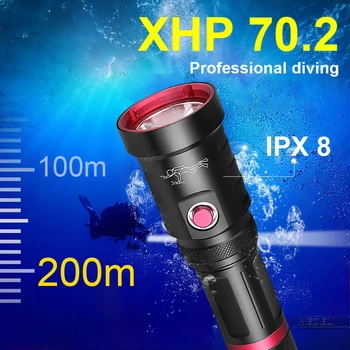 XHP70.2 Waterproof Dive Flashlight led Underwater 100 Meter LED Professional Scuba Diving Torche Waterproof IPX8 hand Lamp Light 
XHP70.2 Waterproof Dive Flashlight led Underwater 100 Meter LED Professional Scuba Diving Torche Waterproof IPX8 hand Lamp Light