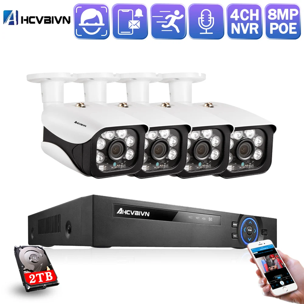 H.265 5MP CCTV Security Camera System 4CH POE NVR With 5.0MP IP Camera CCTV Kit Waterproof IP66 Video Surveillance System XMEye
H.265 5MP CCTV Security Camera System 4CH POE NVR With 5.0MP IP Camera CCTV Kit Waterproof IP66 Video Surveillance System XMEye