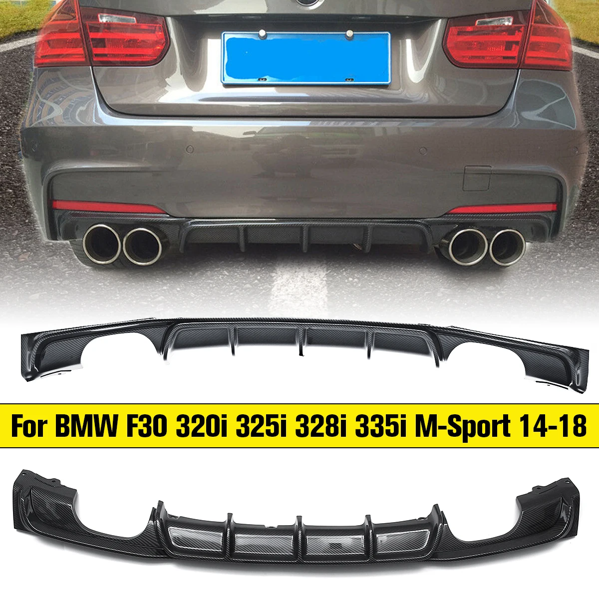 NEW 1PCS Performance Style Carbon Fiber Style Rear Bumper Diffuser Lip Fit For BMW F30 320i 325i 328i 335i M-Sport 2014-2018
NEW 1PCS Performance Style Carbon Fiber Style Rear Bumper Diffuser Lip Fit For BMW F30 320i 325i 328i 335i M-Sport 2014-2018