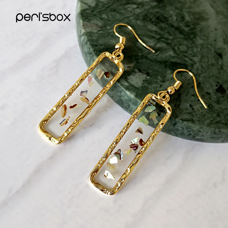 Peri'sBox Textured Transparent Acrylic Earrings Gold Rectangle Frame Geometric Small Fragment Drop Earrings Shiny Earrings Femme
Peri'sBox Textured Transparent Acrylic Earrings Gold Rectangle Frame Geometric Small Fragment Drop Earrings Shiny Earrings Femme
