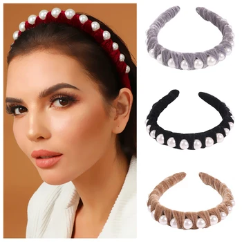 Korean Velvet Pearl Headband Women Knot Bezel Hair Loop Hairbands Headwear 2019 New Fashion Headpiece Hair Accessories Gifts 
Korean Velvet Pearl Headband Women Knot Bezel Hair Loop Hairbands Headwear 2019 New Fashion Headpiece Hair Accessories Gifts