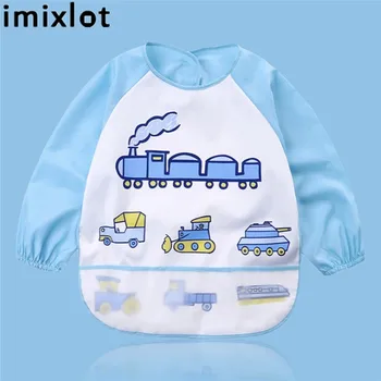 Imixlot Baby Feeding Smock Waterproof Anti-dirty Bib Infant Toddler Long Sleeve Bib Washable Meal Bib 
Imixlot Baby Feeding Smock Waterproof Anti-dirty Bib Infant Toddler Long Sleeve Bib Washable Meal Bib