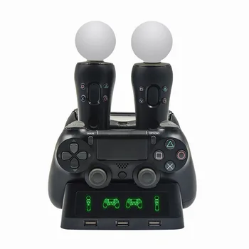 with LED Indicator Dual Controller Charging Dock Station for Playstation PS4 PSVR Move Fast Charger StorageStand
with LED Indicator Dual Controller Charging Dock Station for Playstation PS4 PSVR Move Fast Charger StorageStand