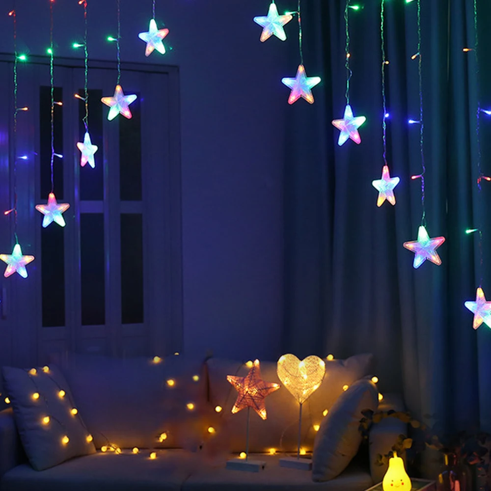 LED Five-pointed Star String Fairy Lights 3 Meter Wedding Curtain Light 220V Lighting For Home Wedding Party Decoration
LED Five-pointed Star String Fairy Lights 3 Meter Wedding Curtain Light 220V Lighting For Home Wedding Party Decoration