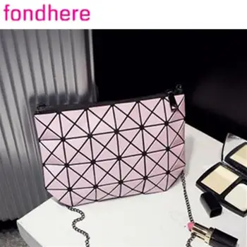 FONDHERE Fashional classic casual lady diamond laser geometric patchwork pink candy one shoulder inclined across package
FONDHERE Fashional classic casual lady diamond laser geometric patchwork pink candy one shoulder inclined across package
