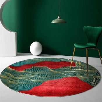 New Chinese Style Round Carpet Carpets For Living Room Red National Style Design Anti-slip Carpet Bedroom 3D Entrance Doormat
New Chinese Style Round Carpet Carpets For Living Room Red National Style Design Anti-slip Carpet Bedroom 3D Entrance Doormat