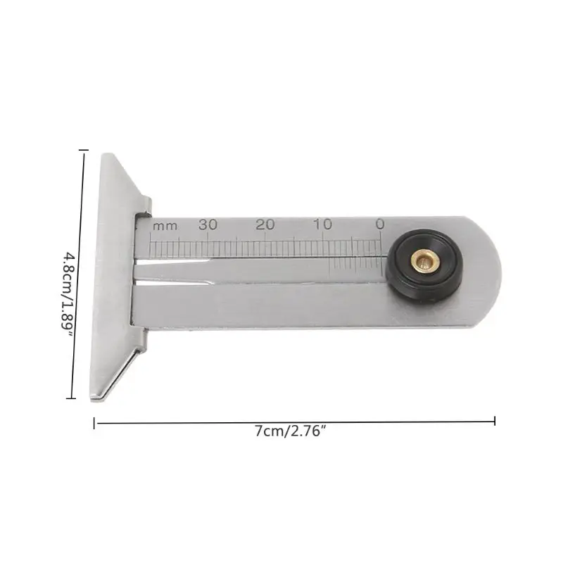 Stainless Steel Car Tyre Tread Depth Gauge 0-30mm Caliper Depth Measurement Tool E15A
Stainless Steel Car Tyre Tread Depth Gauge 0-30mm Caliper Depth Measurement Tool E15A