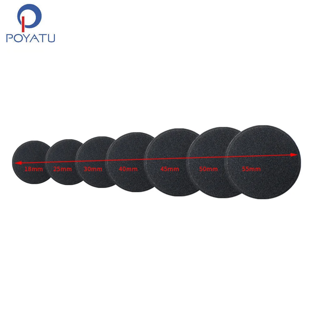 

POYATU Ear Pads Headphone Earpads 18mm 25mm 30mm 35mm 40mm 45mm 50mm 55mm 60mm 65mm 75mm Cushion Cover Replacement Earmuff