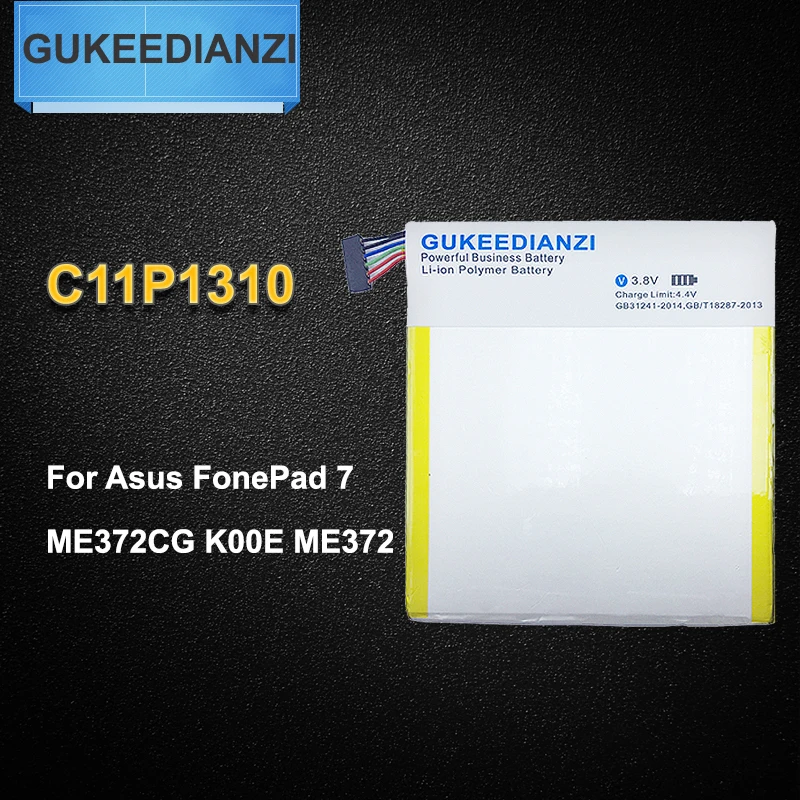 GUKEEDIANZI 3950mAh C11P1310 Tablets Battery For Asus FonePad 7 ME372 ME372CG K00E Rechargeable Lithium Polymer Batteries
GUKEEDIANZI 3950mAh C11P1310 Tablets Battery For Asus FonePad 7 ME372 ME372CG K00E Rechargeable Lithium Polymer Batteries