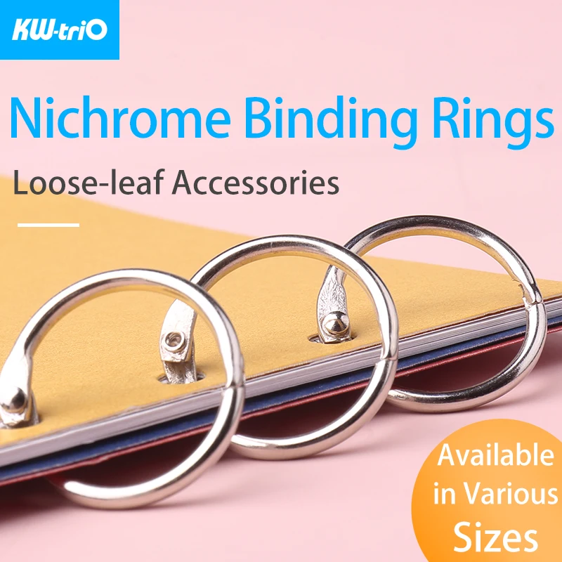 

KW-triO Metal Binding Rings Planner Ring Binder 19 - 50mm DIY Notebook Photo Albums Loose-leaf Book Hoops Office Binding Supplie