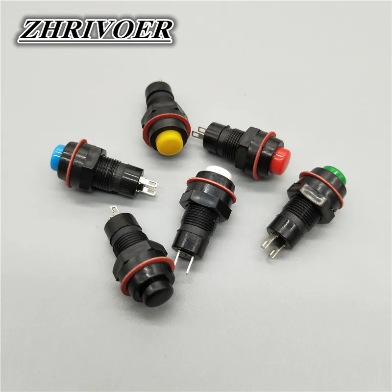 6Pcs 12mm DS-211/DS-213 Self-locking/Self-reset Plastic Push Button Switch Momentary 1A 250V AC 2PIN 6Color
6Pcs 12mm DS-211/DS-213 Self-locking/Self-reset Plastic Push Button Switch Momentary 1A 250V AC 2PIN 6Color