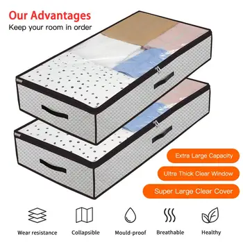 2 Pack Foldable Under Bed Bags Large Under Bed Storage Boxes Thick Breathable Underbed Clothes Storage Bags Zippered Organizer
2 Pack Foldable Under Bed Bags Large Under Bed Storage Boxes Thick Breathable Underbed Clothes Storage Bags Zippered Organizer