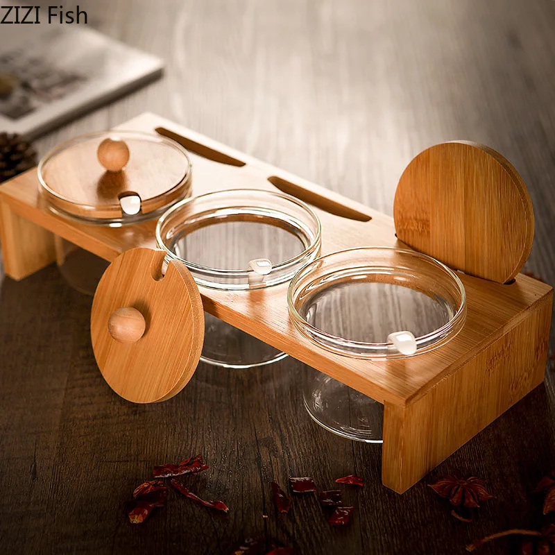 Transparent Glass Seasoning Pot Creative Storage Bottle Household Seasoning Box Salt Tank Kitchen Supplies Combination Set
Transparent Glass Seasoning Pot Creative Storage Bottle Household Seasoning Box Salt Tank Kitchen Supplies Combination Set