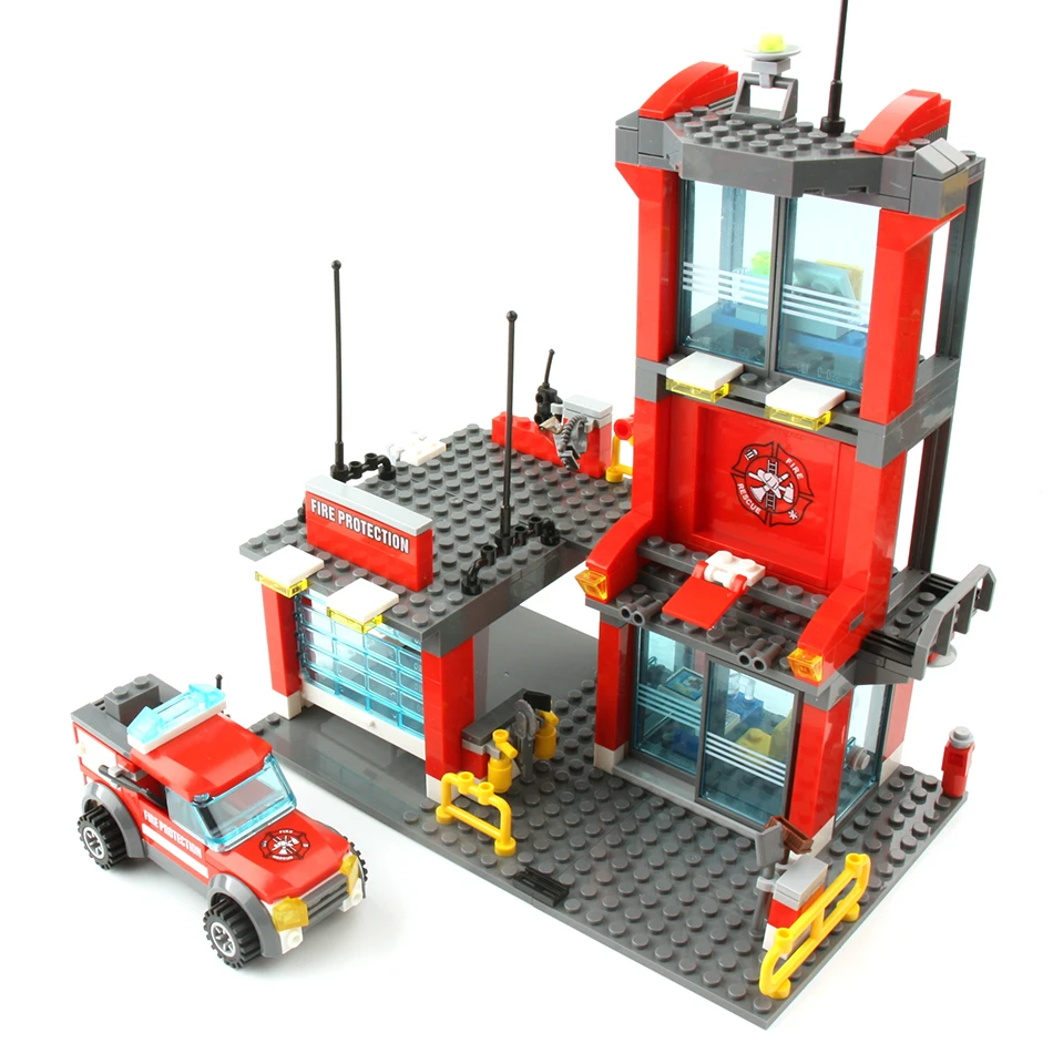 300pcs City Fire Station Building Blocks compatible legoingly Firefighter figures Truck car Enlighten Bricks Toy for Children
300pcs City Fire Station Building Blocks compatible legoingly Firefighter figures Truck car Enlighten Bricks Toy for Children