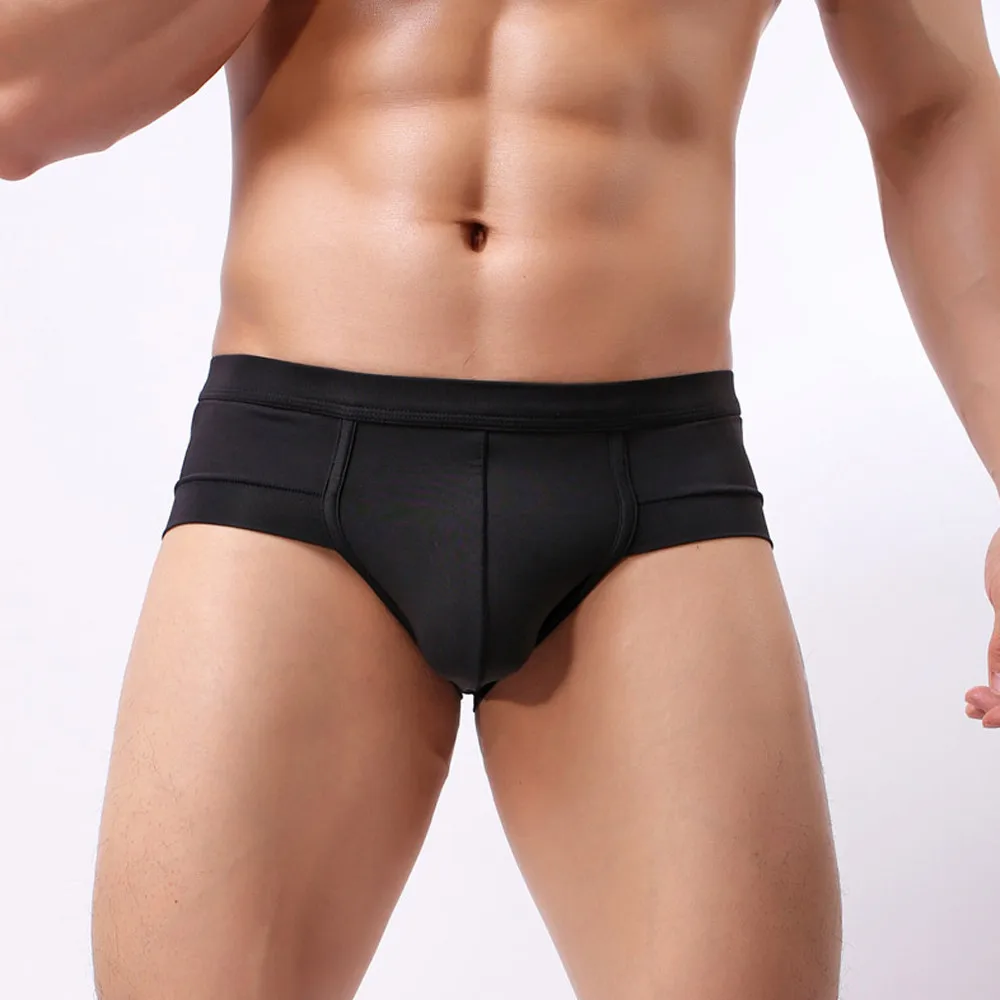 

Fashion Solid Color Underpants Men Knickers Sexy Boxers Panties Mens U convex pouch Underwear Male Slim Stretch Homewear Shorts