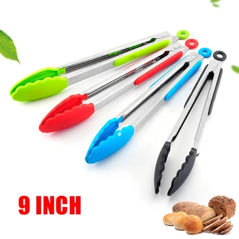 9 Inch Silicone Cooking Food Serving BBQ Stainless Steel Tongs Handle Utensil Anti-slip Hygienic And Durable
9 Inch Silicone Cooking Food Serving BBQ Stainless Steel Tongs Handle Utensil Anti-slip Hygienic And Durable