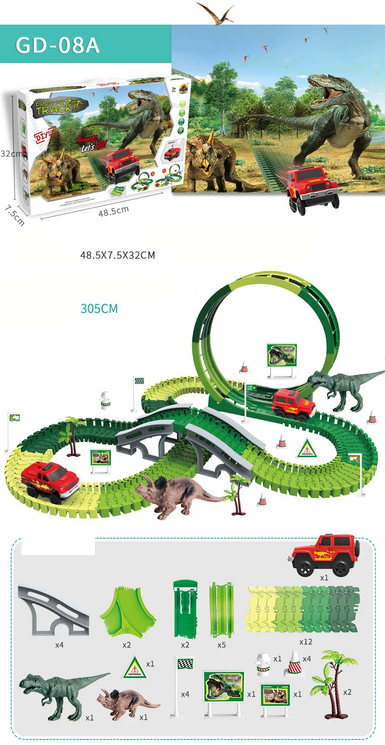 circuit voiture dinosaure