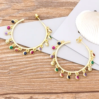 Fashion Statement Earrings Big Round Rhinestone Earrings Hanging Dangle Earrings Rainbow Drop Earring Modern Jewelry For Women
Fashion Statement Earrings Big Round Rhinestone Earrings Hanging Dangle Earrings Rainbow Drop Earring Modern Jewelry For Women