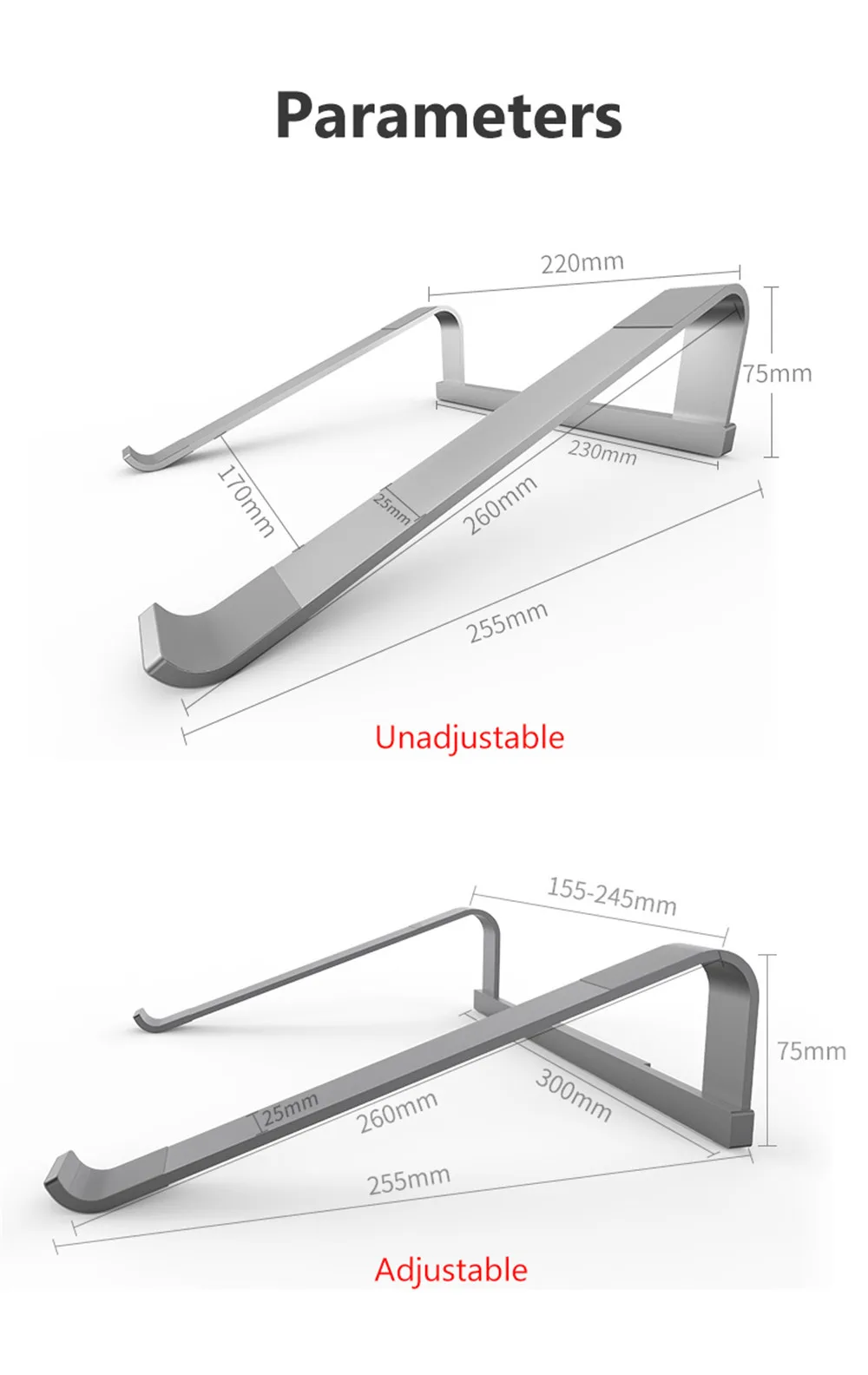 Aluminum Alloy Laptop Stand Portable Base Notebook Stand Holder For Macbook Air Pro Computer Support Cooling Bracket Accessories Aluminum Alloy Laptop Stand Portable Base Notebook Stand Holder For Macbook Air Pro Computer Support Cooling Bracket Accessories