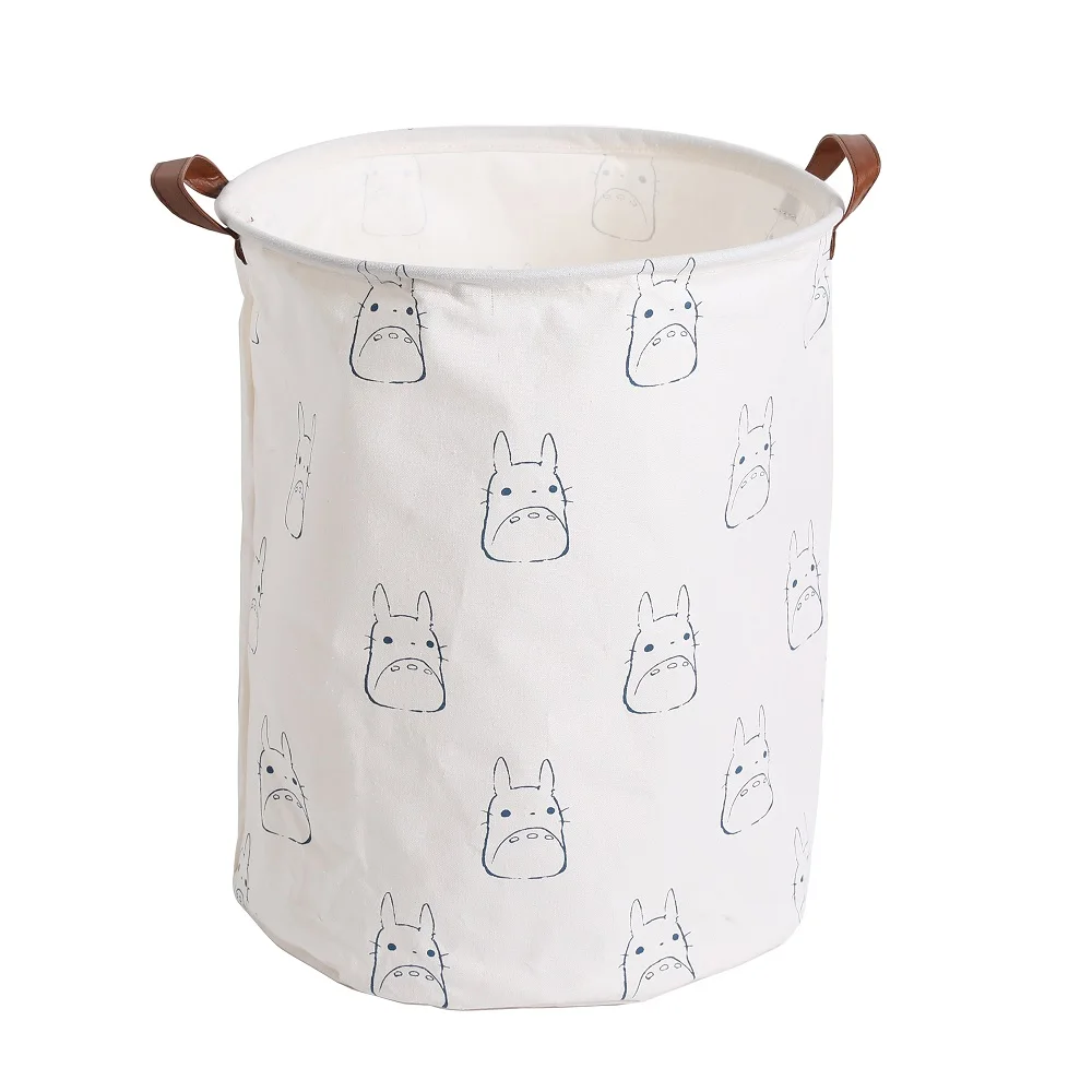 Totoro Складная парусиновая корзина для белья книг игрушек одежды складные кубики