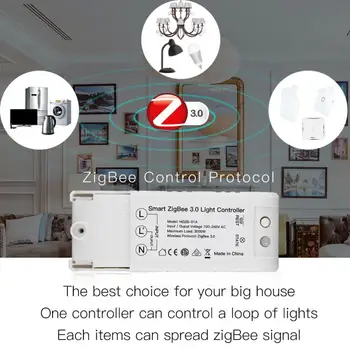 Smart home ZigBee 3.0 300W Light Dimmer Switch 3000W on/off Controller module AC100-240V compatible with alexa Amazon SmartThing
Smart home ZigBee 3.0 300W Light Dimmer Switch 3000W on/off Controller module AC100-240V compatible with alexa Amazon SmartThing