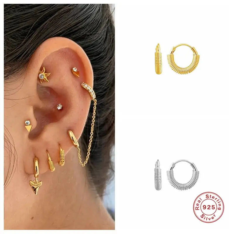 Aide 925 Sterling Silver Hoop Earring Earrings Chic Curve Spring Huggie Earrings for Women Fine Jewelry Gift Pendientes Brincos
Aide 925 Sterling Silver Hoop Earring Earrings Chic Curve Spring Huggie Earrings for Women Fine Jewelry Gift Pendientes Brincos