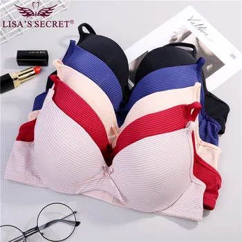 Push Up T Shirt Bra Girls Solid Stripe Plunge Bra Sexy Lingerie Underwear Soft Cup Unlined Underwire Brassieres Female Bralette 
Push Up T Shirt Bra Girls Solid Stripe Plunge Bra Sexy Lingerie Underwear Soft Cup Unlined Underwire Brassieres Female Bralette