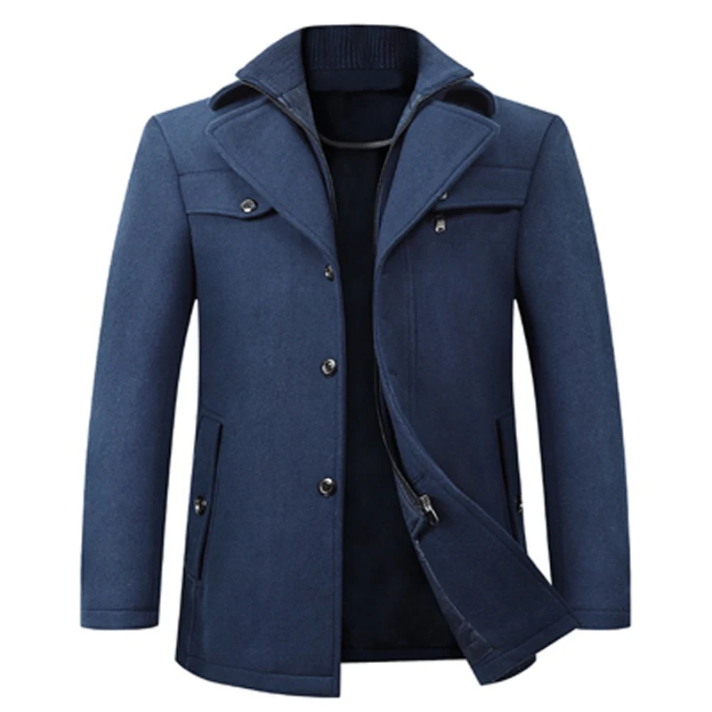 New Arrival Thicken Mens Long Coat With Zipper Solid Color Double Collar Wool Coats Winter Oversize Blouson Casual Business Tops
New Arrival Thicken Mens Long Coat With Zipper Solid Color Double Collar Wool Coats Winter Oversize Blouson Casual Business Tops
