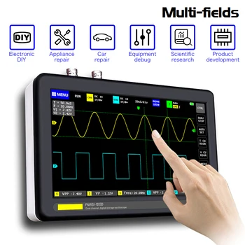 Digital Tablet Oscilloscope Dual Channel 1013D 100M Bandwidth 1GS Sampling Rate Mini Tablet Multifunctional Digital Oscilloscope 
Digital Tablet Oscilloscope Dual Channel 1013D 100M Bandwidth 1GS Sampling Rate Mini Tablet Multifunctional Digital Oscilloscope