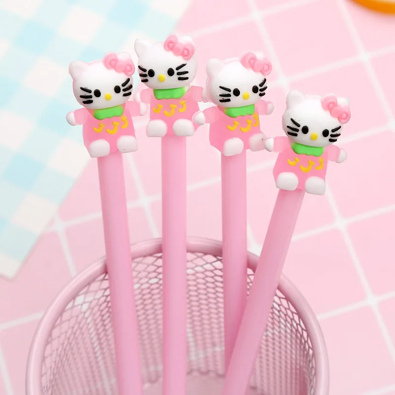 Мультфильм Hello Kitty Силиконовый гелевая ручка 0 5 мм черные чернила подписи