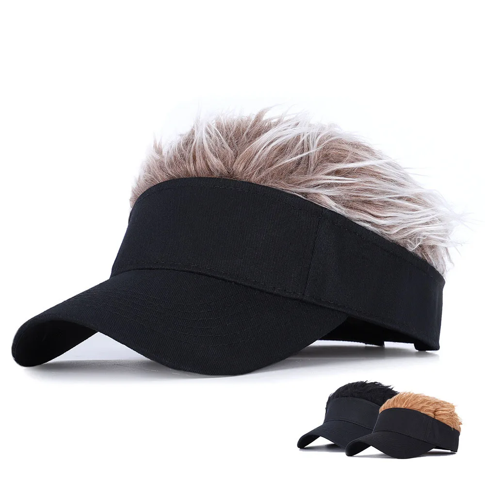 2020 Men Women Casual Concise Sunshade Adjustable Sun Visor Baseball Cap With Spiked Hairs Wig Baseball Hat With Spiked Wigs
2020 Men Women Casual Concise Sunshade Adjustable Sun Visor Baseball Cap With Spiked Hairs Wig Baseball Hat With Spiked Wigs