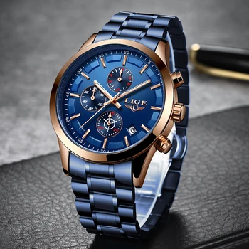 2019 LIGE NEW Stainless Steel Men Watches Fashion Design Quartz Wristwatch with Date Clock Male Reloj Hombre Blue Watch Men
2019 LIGE NEW Stainless Steel Men Watches Fashion Design Quartz Wristwatch with Date Clock Male Reloj Hombre Blue Watch Men
