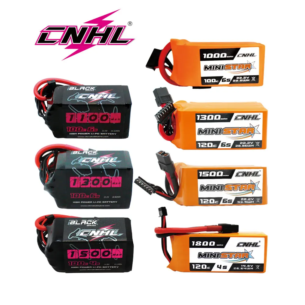 CNHL RC Lipo 2S 4S 6S 7 4 V 14 8 18 5 22 2 батарея 1100mah 1300mah 1500mah 70C 100C 120C с XT60 Deans T для FPV | Игрушки и