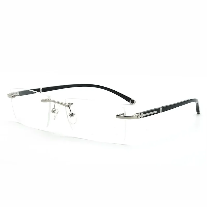 

CUBOJUE Rimless Glasses Frame for Men eyeglasses man prescription spectacles black gold frameless Eyeglass for Optical lens